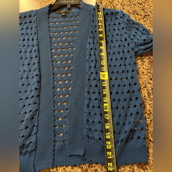 GNW Royal Blue Open-Knit Cardigan - Picture 7 of 7